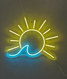 Neon sun&sea sign
