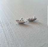 zilveren veertjes oorbellen